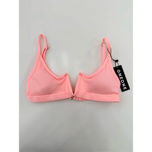 One One Oneone‎ Neon Peach Pink Jenna Bikini Top Swimsuit Small NWT